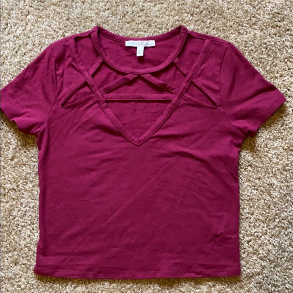 Maroon Express crop top